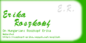 erika roszkopf business card